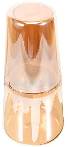 Kichvoe Drinking Water Bottle Glass Jug Bedside Water Carafe for Night Stand Multi-function Glass Juice Containers for Home Office