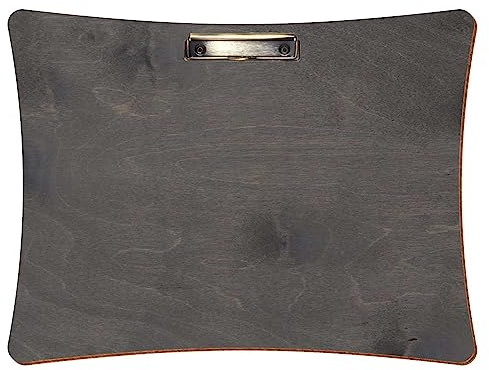 Bütic Holz Klemmbrett konkav Grau für DIN A3 A4 A5 A6 aus 3mm Birkensperrholz und mit widerstandsfähigem Klarlack versiegelt