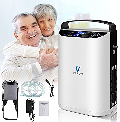 Portable Health Oxy𝓖en Machine 1-5L/min Wheelchair Wheelchair Portable Oxygen Device 35%-93% for Travel/Car Use
