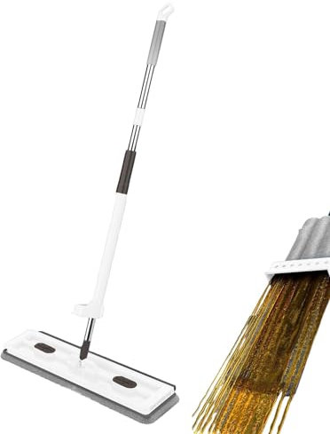 Uhngw Trapeador de Microfibra, Trapeador para Pisos de Madera - fregona para Limpieza de Suelos laminados - Trapeador con rotación de 360 ​​Grados para Suministros de Limpieza de Pisos laminados