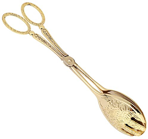 SUNGOOYUE Pinzas de Pan Abrazadera de Pastel Abrazaderas de Buffet Utensilio de Cocina para árabe Estilo Vintage (Punta de Plata)