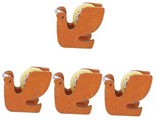 STOBOK 4stücke Klebebandabroller Tierdesign Vintage Pigeon Tape Dispenser Für Schreibtisch Geeignet Für Washi Kraft Und Doppelseitige Klebebänder Komfortables Schneiden Schere