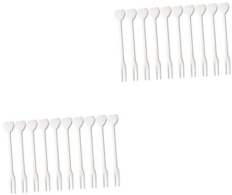 Amosfun 20 Pièces Fourchettes à Gâteaux Pour Mariage Fourchette à Dessert Fourchettes à Dessert Produits Comestibles à Fruits Fourchette à Nourriture Pour La Fête Silver