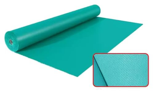 Manta de soldadura ignífuga resistente 50 m x 1,3 m, protección térmica, ignífuga, resistente al calor, color verde, 0,4 mm