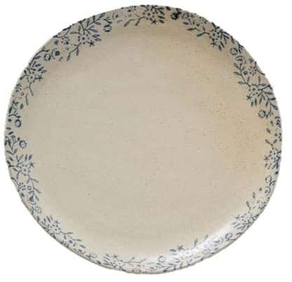 ATREDESES Piatti Da Pranzo Piatto Piano In Ceramica Smaltata In Stile Giapponese, Piatto Piano In Gres For La Casa, Piatto Rotondo Da Tavola Piatto Da Portata In Ceramica