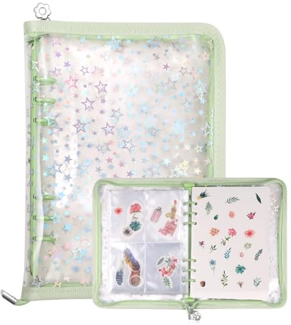 4 in 1 Sticker Storage Organizer, A5 Sticker Collecting Book Album | 140 Pockets & 20 Reusable Release Paper, Storage Album for Sticker Collectors & Kids Birthday Gift(Green)