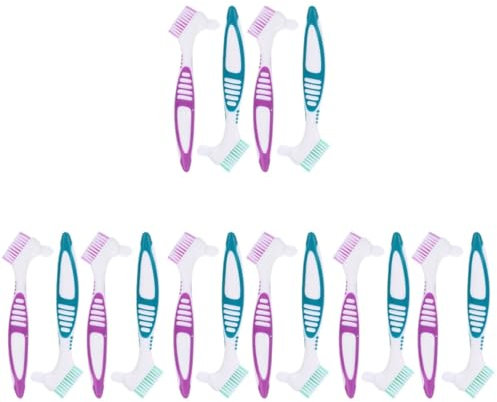 PACKOVE 4 Ensembles Brosse De Nettoyage Pour Prothèses Dentaires Brosses À Dents Nettoyantes Prothèses Dentaires Pour Dents Fermes Poils Nettoyants Durs Nettoyage Des Appareils 4 pièces * 4