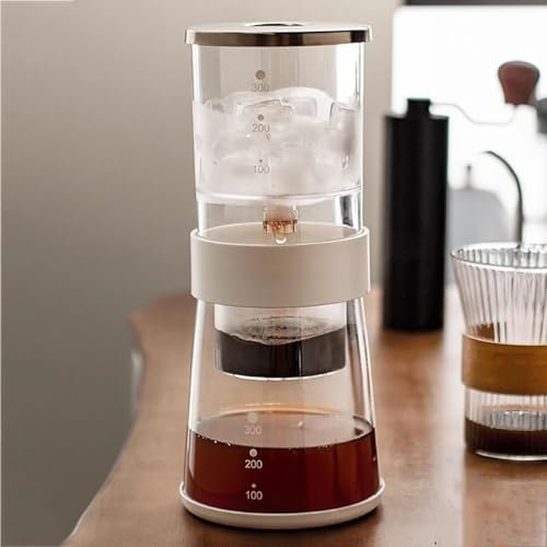 Premium Cold Brew Drip Tower - Adjustable Slow Drip Coffee Maker with Stainless Steel Filter & 600ml Glass Pot for Coffee Lovers & Enthusiasts