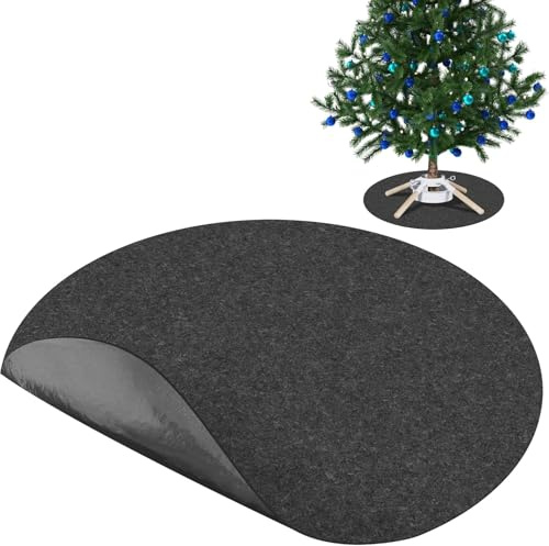 77cm Waterproof Christmas Tree Stand Mat-Non-Slip Felt Tree Stand Tray Mat