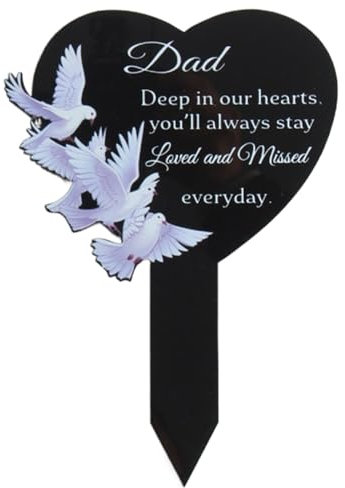 Plaques Commémoratives pour Tombes - Stèles Commémoratives Décorations De Cimetière pour Maman | Décorations De Cimetière en Forme De Cœur Et Piquets Commémoratifs pour Jardin Extérieur –