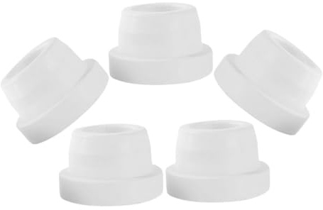 BAZEITFLOW 5PCS Pool Ladder Bumpers for Tubing High Elasticity Rubber Inside Plugs with UV Protection Smooth Surface End Caps for Inground Swimming Pool Ladder Replacement