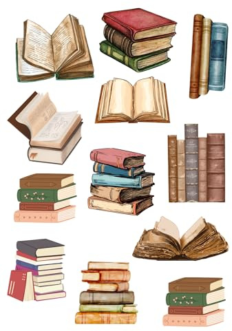 Edible print Books reading theme Cake topper set cake decorations wafer card NOT-PRECUT- Birthday - Retirement