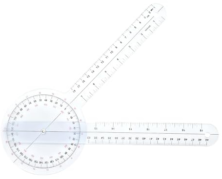 Goniometro fisioterapia, goniometro digitale, scala alfa, metallo digitale, dimensione corporea, dimensione corporea, angolo regolabile, universale con scala e righello, misurazione angolare