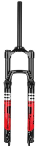 27.5/29 Inch MTB Luftfjädring Gaffel Skivbroms Cykelframgaffel 120mm Slaglängd Cykelgaffel 1-1/8 Rak Rör Mountainbike Framgaffel QR 9x100mm(Red,29)