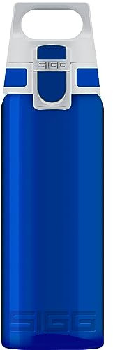 SIGG Total Color Blue Trinkflasche (0.6 L), schadstofffreie und auslaufsichere Trinkflasche, leichte und bruchfeste Trinkflasche aus Tritan