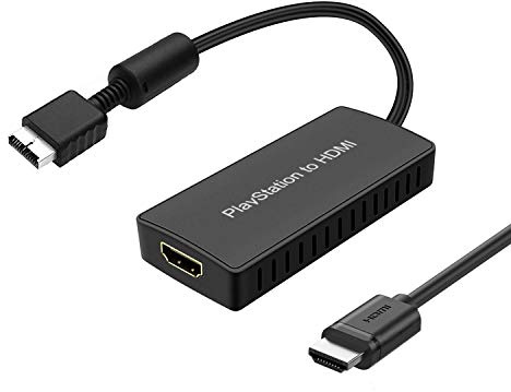 Y.D.F PS2 to HDMI Adapter PS2 HD-Link Cable Converter Support 4:3/16:9 Screen Aspect Ratio Switch Works for PlayStation 1/ PlayStation 2 HD Link Cable PS1 HDMI Adapter Converter