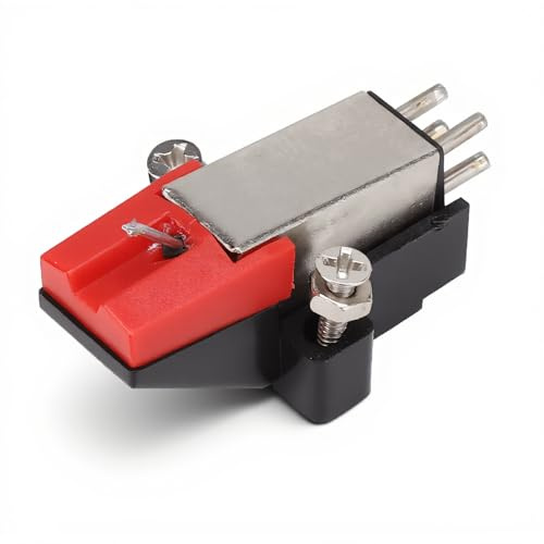 ASHATA Ersatznadel für Plattenspieler, Schallplattenspieler Plattenspieler Dual Moving Magnetaufnehmer,Stereo Doppel Schallplattenspieler Stylus Nadel mit Magnetkopf für Plattenspieler