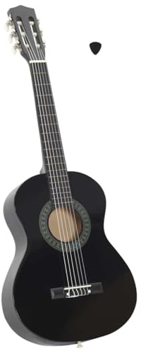 vidaXL Klassikgitarre für Anfänger und Kinder Schwarz 1/2 34