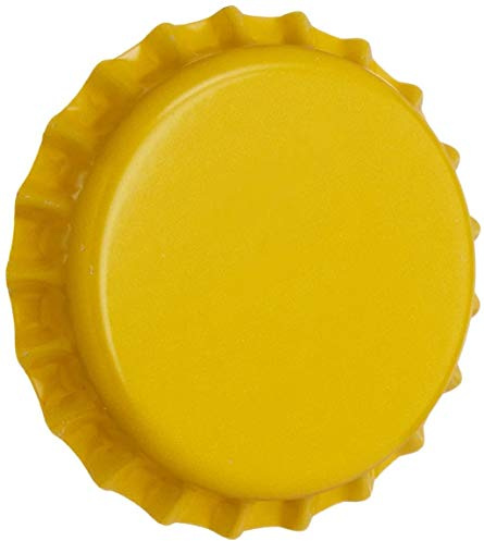 FastRack - Oxygen Absorbing Beer Bottle Caps 26mm Yellow US Standard size Pry off Crown Caps for Homebrew PVC Free Caps 144 Count