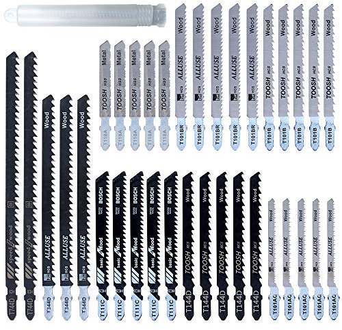 35tlg. Stichsägeblätter Set T-Schaft Gemischte Stichsägeblätter Set für Milwaukee usw. T744D T344D T101B T111C T144D T101AO T118A T101BR für Holz und Schneiden von Metall