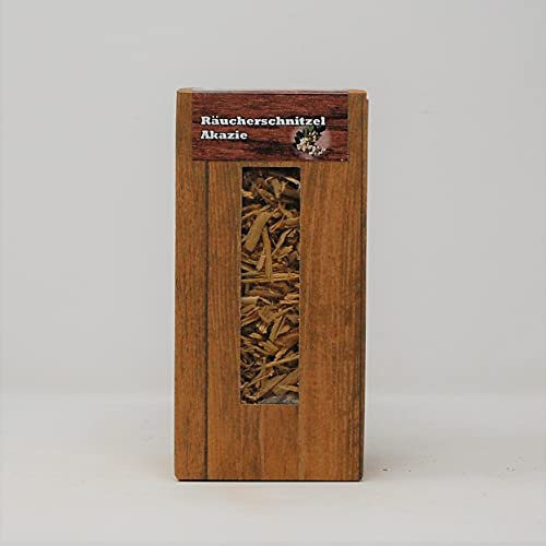 Landree® Akazie BBQ-Räucherschnitzel WoodCuttings 1,5L-Box, mittlere Körnung, aus Schleswig-Holstein