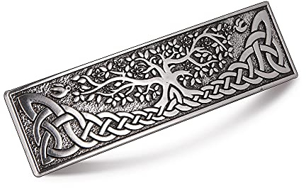 KKJOY Vintage Metall Haarspange Silber, Keltische Knoten Haarklammer Groß, Baum des Lebens Haarnadeln, Gothic Haarspangen Damen, Braut Haarschmuck Hochzeit, Bananenspange für Frauen und Mädchen