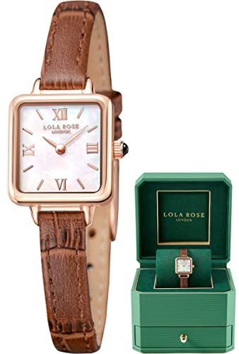 Lola Rose Orologio Donna Mini con Vetro Zaffiro & Movimento Giapponese - Design Geometrico in Acciaio 316L per Polsi Sottili (19x20mm, Resistente all'Acqua 30m)