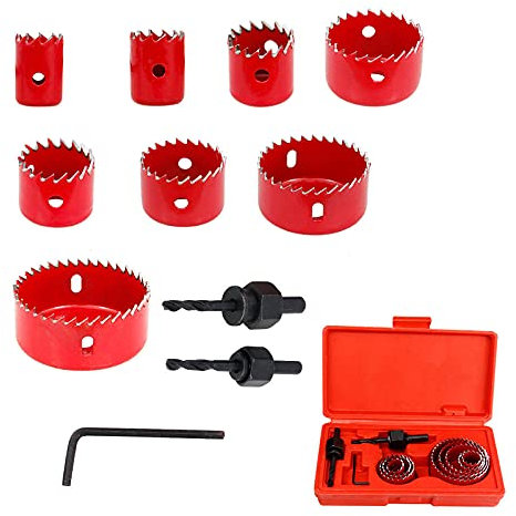 Ensemble de scies cloches 5/8/13 pièces 19-127mm outils de forage en bois en métal coupe-carottes scie cloche perceuse-Ensemble de 8 pièces