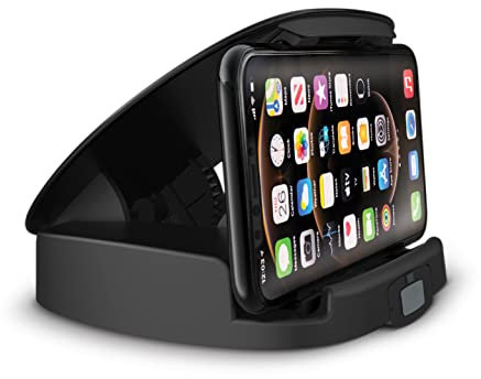 Car and Driver DashMate Wireless Auto-Fit Smartphone Charger | Built-in Cooling Fan During Extensive Smartphone Use | Case-Friendly Charging Mount for Cell Phones | Swiveling Base for Easy Navigation