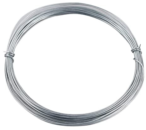 SZCXDKJ Craft Wire 1mm 10m Anodized Silver Aluminum Wire for Jewelry Craft Making Beading Making Art Craft DIY Embellishment Decoration Florist Supplies -Silver