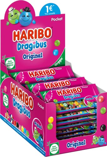 Haribo Dragibus, Caramelle Dragee Veggie, Gusto Frutta, 1200gr
