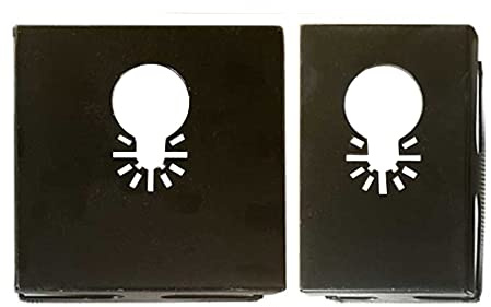 Lot de 2 emporte-pièces rectangulaires noirs en acier inoxydable pour plaques de plâtre et cloisons sèches