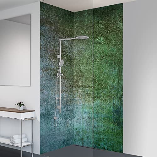 yourplate Duschrückwände mit individueller Größe (2 Rückwände – Premium Nano Glanz – st03) – Duschrückwand Alu mit Feuchtigkeitsschutz – Rückwand Dusche zur einfachen Montage