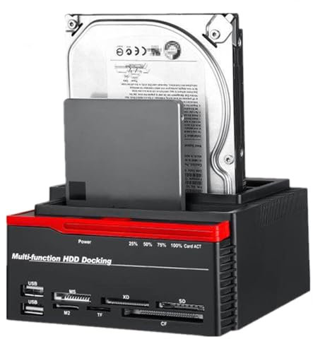 Estación de acoplamiento USB 3,0 HDD para adaptador SATA IDE de 2,5 pulgadas, disco duro SSD, unidades de estado sólido con lector de tarjetas, concentrador USB