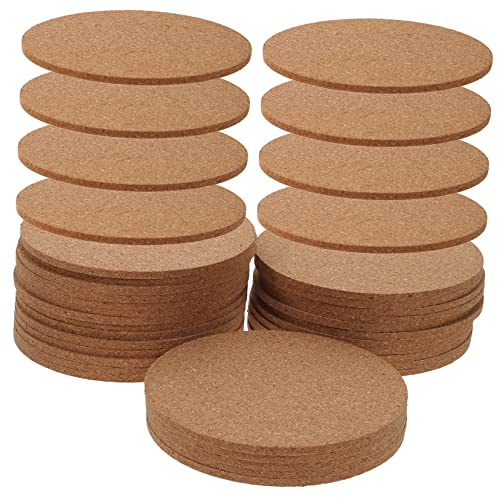 UTHCLO 30pezzi Sottobicchieri in Sughero Per Bevande Sottobicchieri Decorativi e Resistenti Al Calore Tappetini Riutilizzabili Per Proteggere Mobili Da Umidità e Macchie Per Cucine Tavoli