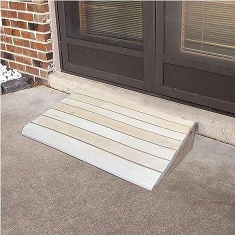 Wooden Wheelchair Ramps for Doorways/Front Door/Outside, Threshold Ramp for Wheelchairs, Scooters, and Power Chairs (Size : 31.5x19.6x5.1in