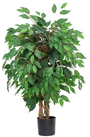 artificial potted plants Artificial Weeping Fig Tree Simulation Plant Large False Tree Living Room Interior Storefront Decoration Green Plant artificial potted plants for home decor (Color : A)