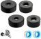 BlueXP Set of 4 Shower Fitting Rosette Black 70 mm and 66 mm Cover Rosette Tap Pipe Cover Threaded Rosette Shower Rosettes for Bathroom Shower Mixer Taps Radiator