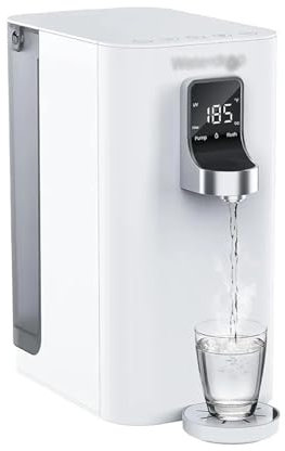 Enfriador de Agua Purificador de Agua de Escritorio, dispensador de Agua Caliente instantáneo Integrado, Sistema de ósmosis inversa for encimera, 4 Opciones de Temperatura Máquina de Agua