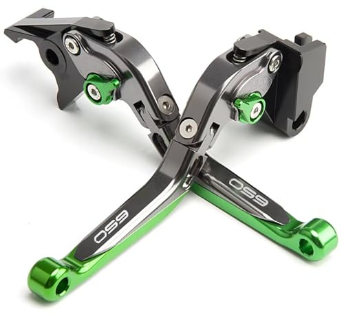 ZESIDIMO Pour Kawasaki Z650 Z 650 2017-2025 NINJA650 VERSYS 650cc VULCAN S 650 Moto Leviers de Frein et d'Embrayage Réglables et Extensibles Accessoires z 650 (vert)
