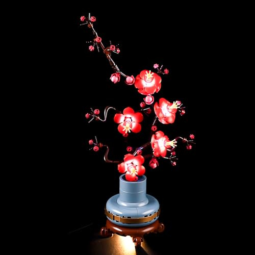 GEAMENT Set di Luci LED Compatibile Con LEGO Albicocco giapponese (Plum Blossom) Botanical Collection 10369 (Modello di mattoncini non incluso)