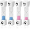 COYUN 4 pcs sabliers pour enfants, Minuteur Brosse a Dent Enfant, Pour enfants Compte à rebours, Sabliers Minuterie Horloge de Sable Hourglass avec Le Visage Souriant Horloge à Sable Sablier,Rose+Bleu