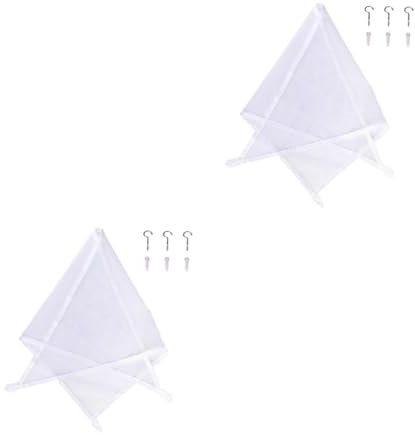 DECHOUS 2 Stck. Hängematte Gewebte Netze Kind Für Hängend Plüschtierhalter -aufbewahrungsnetz Spielzeugnetz-Organizer Spielzeugladen Mesh Weiß