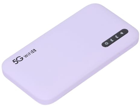 5G Mobile Hotspot, WiFi6 Travel Hotspot -enhet med SIM -kortplats, Bärbar WiFi -router, 16 Anslutna Enheter, 6100mAh -batteri