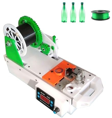 DOJOEUU Filament-Extruder für 3D-Drucker, Desktop-Filament-Maker, Digitale Temperaturregelung, Recycling-Gerät für recycelte PET-Flaschen – ideal für Familien, Heimwerker(Color)