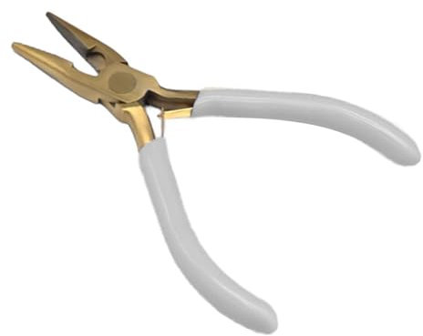 Stainless Steel Jewelry Plier Ergonomic Handle Needle Nose Plier for Jewelry Making Handcraft Bead Work Repair Tool