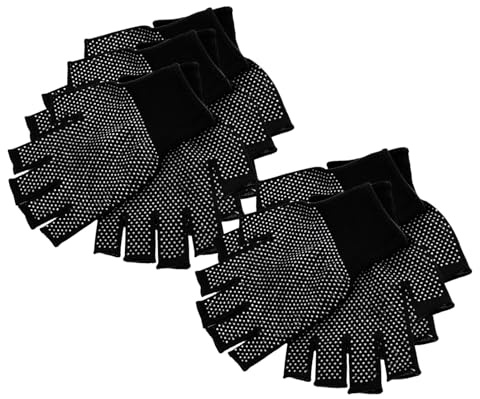 SEWACC 5 Paare -fingerhandschuhe Fingerlose Arbeitshandschuhe Handwärmer Handschuhe Gaming-handschuhe Für Hände Arbeitshandschuhe Für Wetter Schwarz Polyester