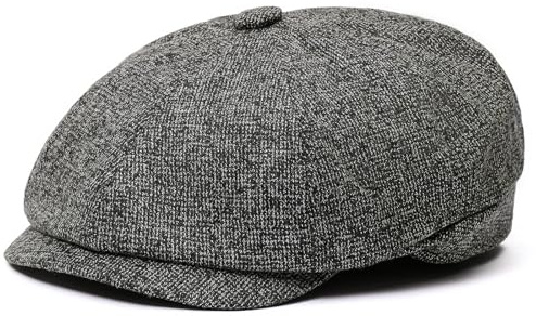 SAKTHIVEL Schiebermütze Herren Baumwolle Flatcap Newsboy Gatsby Cap | Polyester-Baumwollmischung, weiche Haptik, klassische Optik, leichtes Design, ideal für Alltag und Freizeit