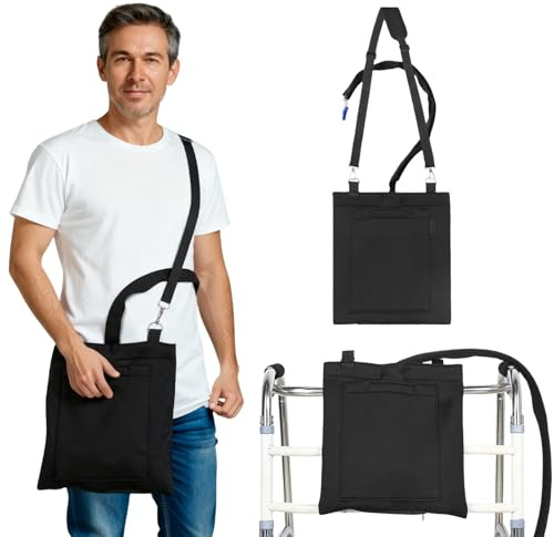 Urinbeutel Abdeckung, Urinbeutel Tasche mit Reißverschluss Rohrhülsen und verstellbarem Riemen, Katheter Abfallbeutelhalter mit Fach, Katheter Beutel Abdeckungen, Urin Tasche Rollstuhl