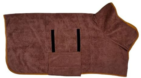 Hundebademantel (Größe S, kleine, mittelgroße, grün) - Saugstarker Bademantel Hund aus Mikrofaser - Schnelltrocknend & Flauschig - Hunde Bademantel für mittelgroße
